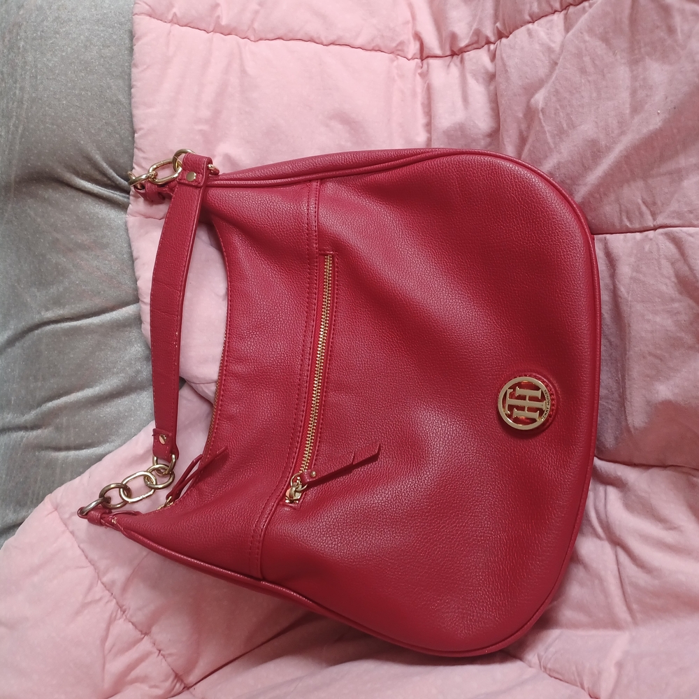 Red Leather Shoulder Bag